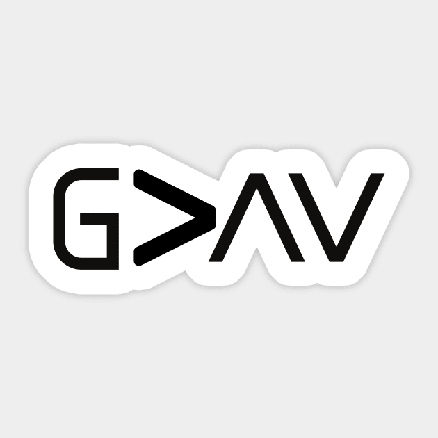 God Is Greater Than The Highs and Lows Sticker by LaurelBDesigns